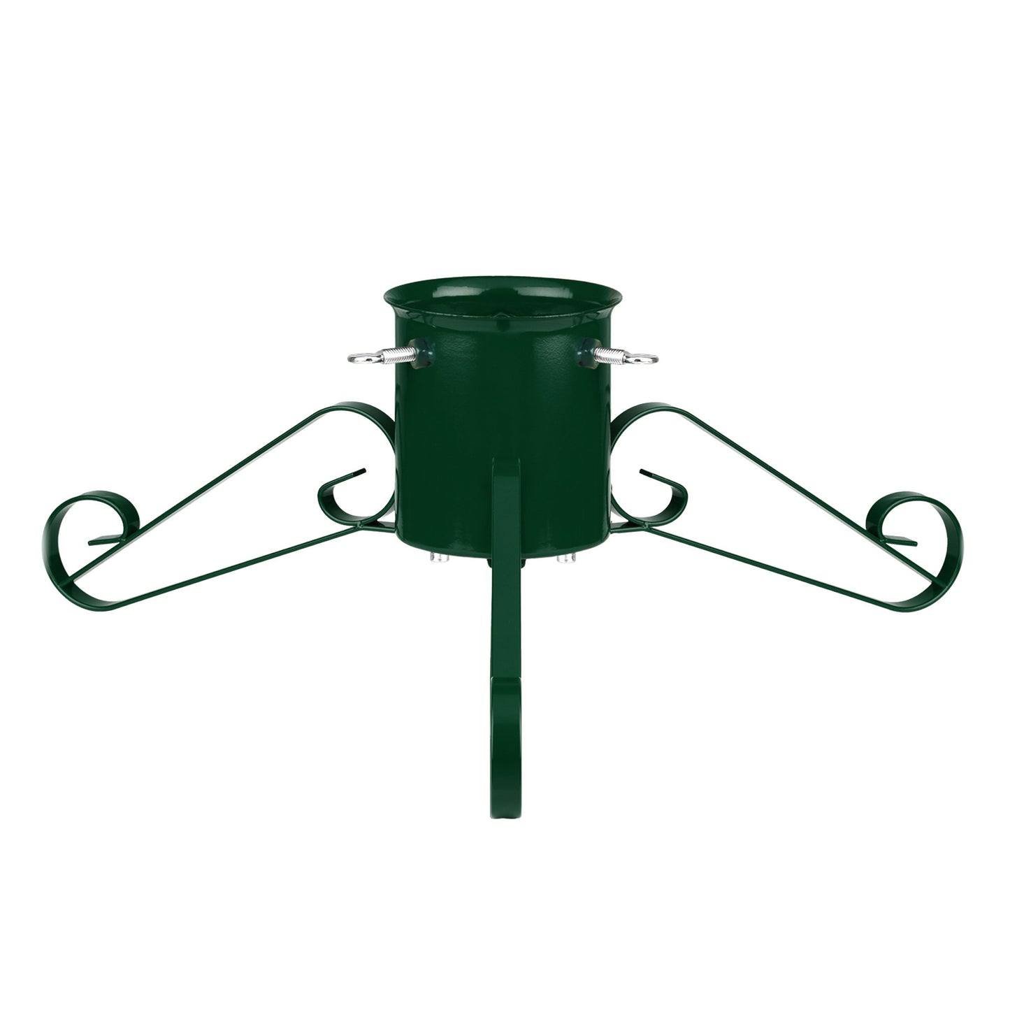 Green Traditional Scroll Leg Metal Christmas Tree Stand - Medium