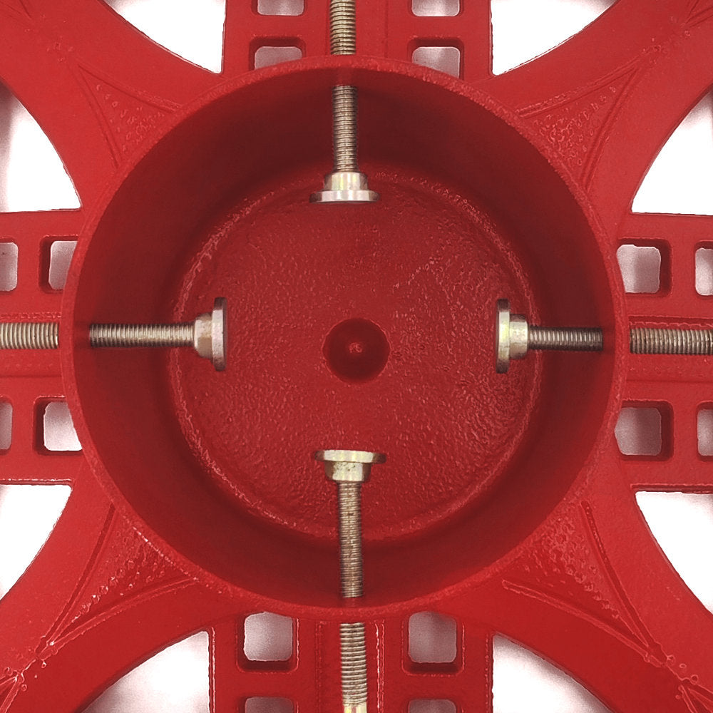 Cast Iron Christmas Tree Stand - 14" Red Lattice