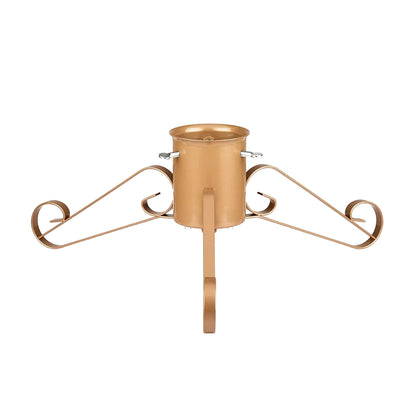 Traditional Scroll Leg Metal Tree Stand - Gold