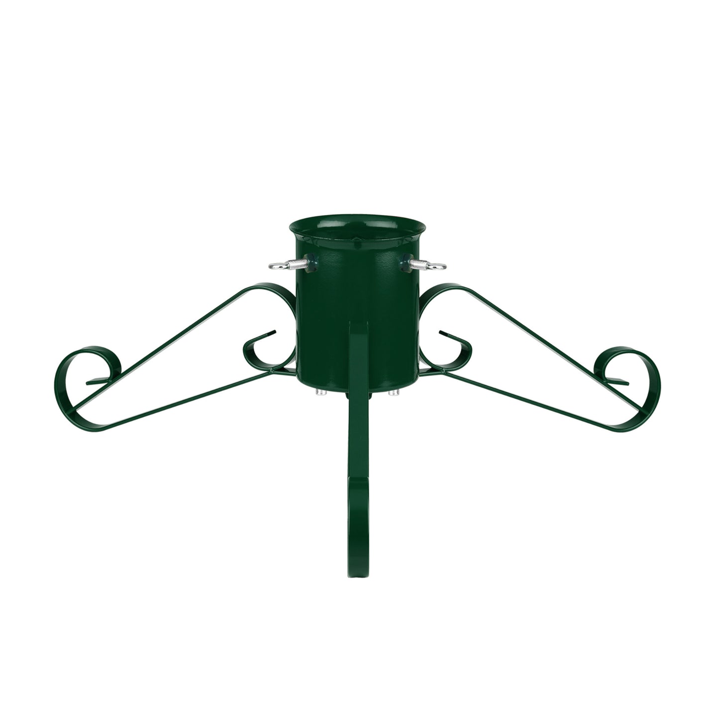 Green Traditional Scroll Leg Metal Christmas Tree Stand - Small