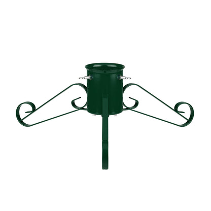 Green Traditional Scroll Leg Metal Christmas Tree Stand - Small