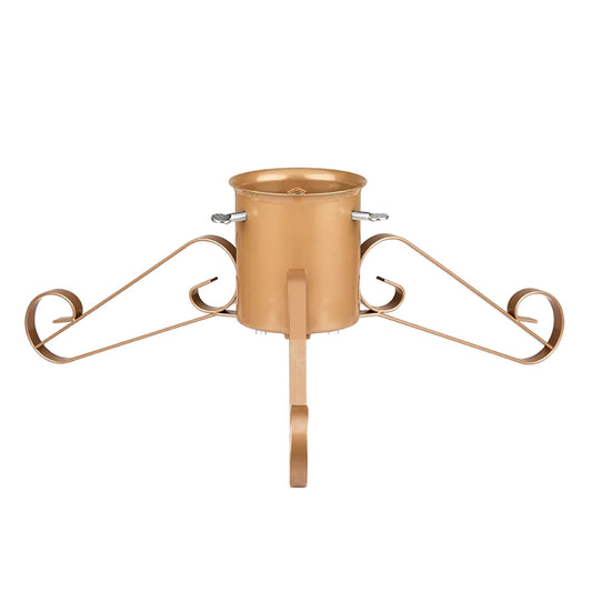 Traditional Scroll Leg Metal Tree Stand - Gold