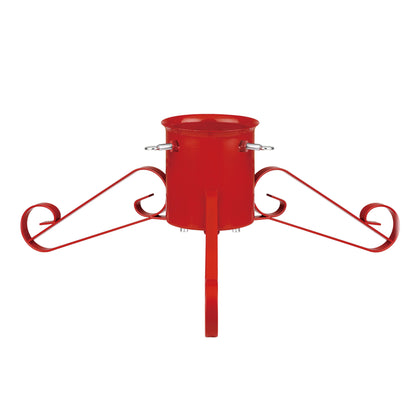 Red Traditional Scroll Leg Christmas Tree Stand Medium