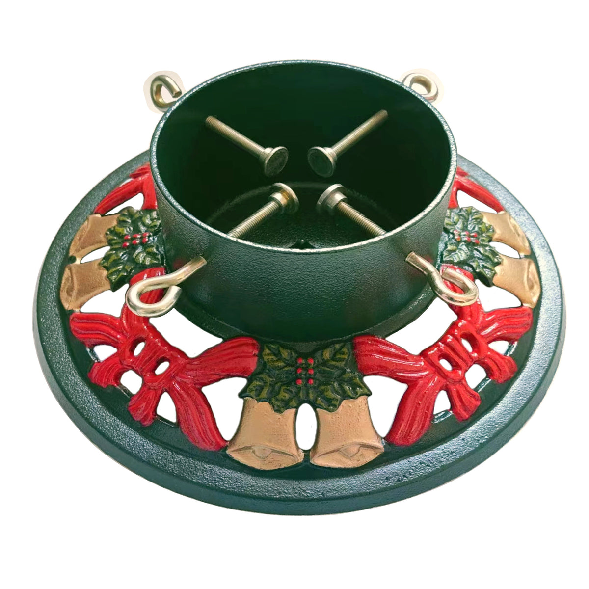 Round Christmas Tree Riser Cast Iron Bell Round 14