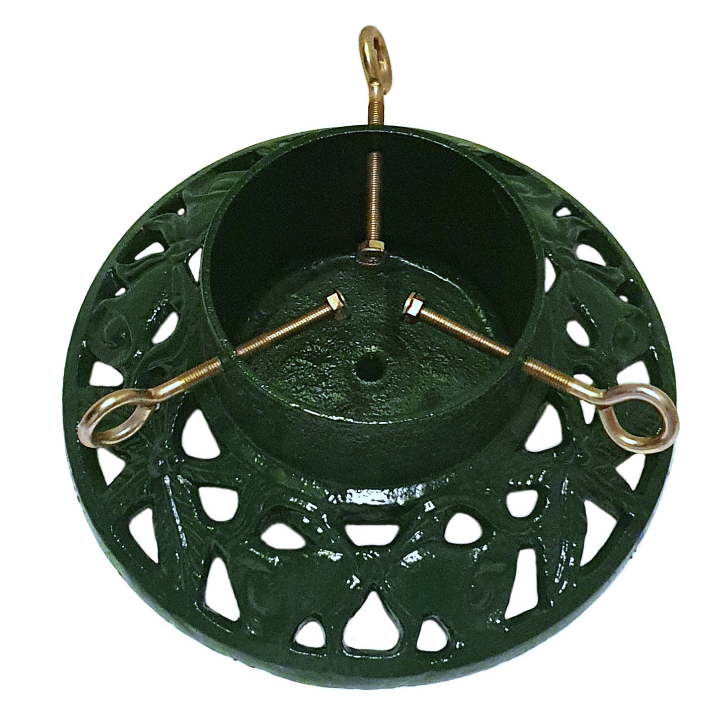 Cast Iron 12" Green Round Bell Christmas Tree Stand