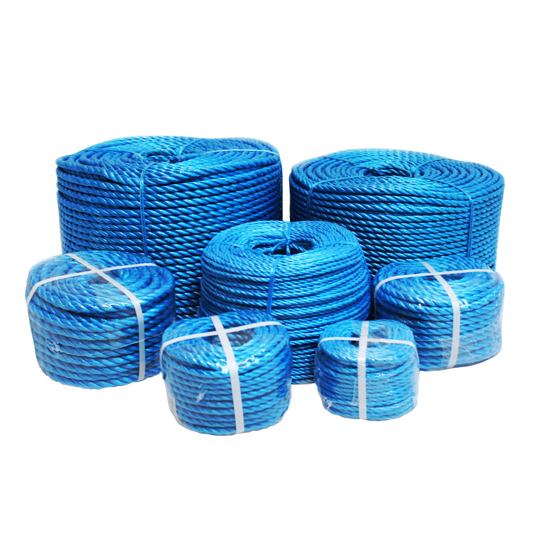 Polypropylene Tree Rope Blue Rope 3 Strand Polypropylene – Christmas Tree Netting