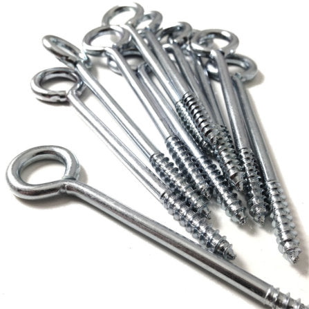 Screw in Vine Eyes 75mm - 10 Pack