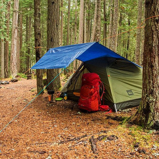 Camping Tarpaulin Cover - Blue