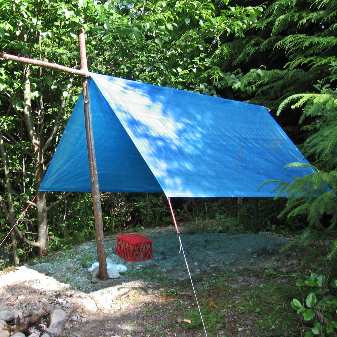 Camping Tarpaulin Shelter - Blue