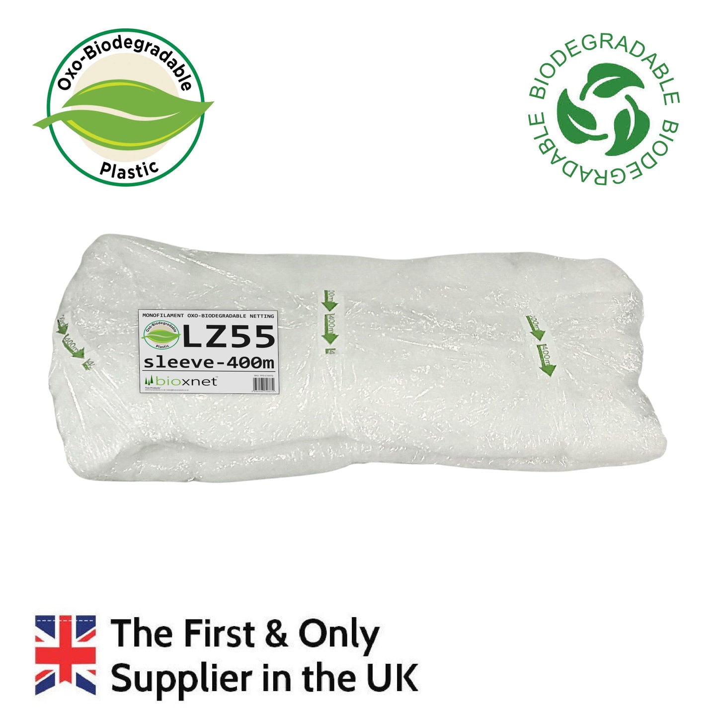 Oxo-Biodegradable LZ55 Tree Netting Sleeve - 400m