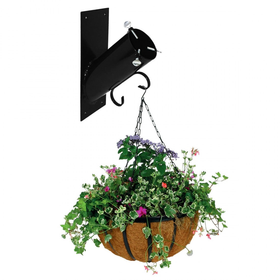 Wall Mounted Christmas Tree Stand with Hanging Hook - Black