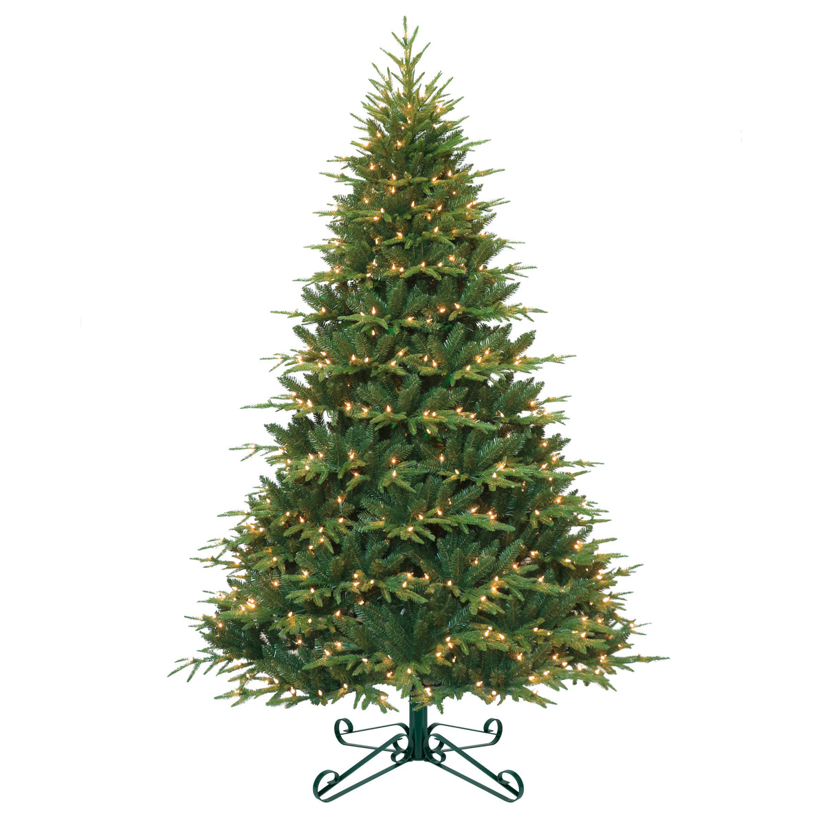 Artificial Christmas Tree Stand Metal Scroll Leg - Green