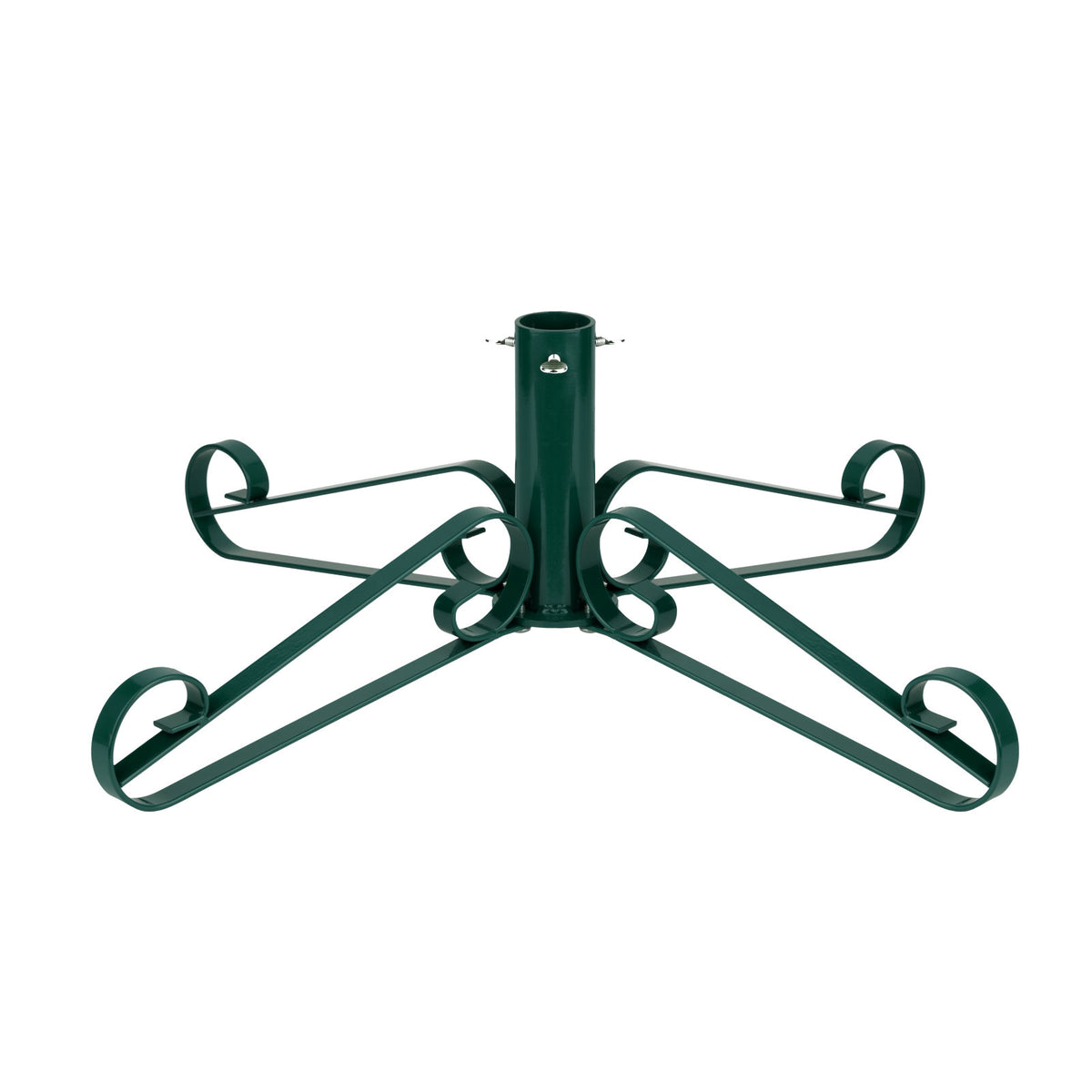 Artificial Christmas Tree Stand Metal Scroll Leg - Green